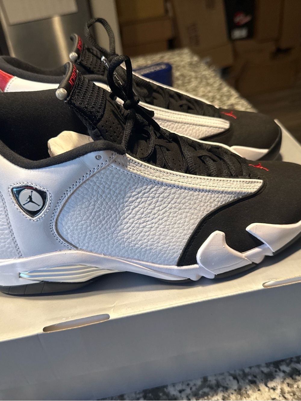 Jordan Retro Basketball Shoes - Black Toe& Red Trim (2024)